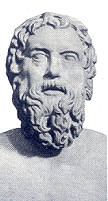 Buste antique d'Aristophane, image trouve sur Internet